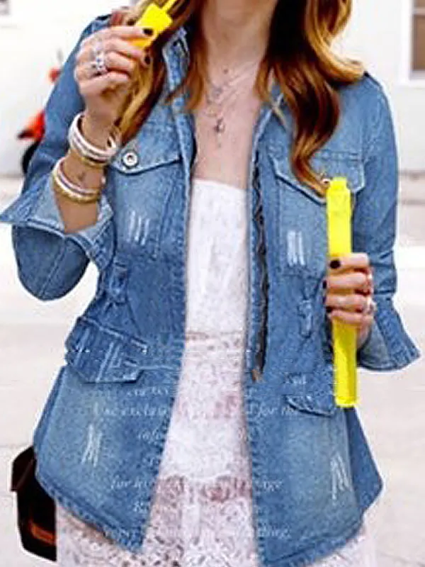 Casual Tooling Denim Jacket - Charmwish.chimpone.com 