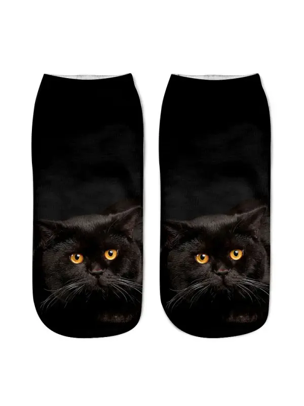 Fashion Animal Cat Print Socks - Charmwish.com 