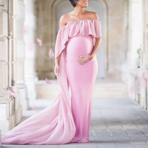Maternity Photo Dress Cape Two Piece