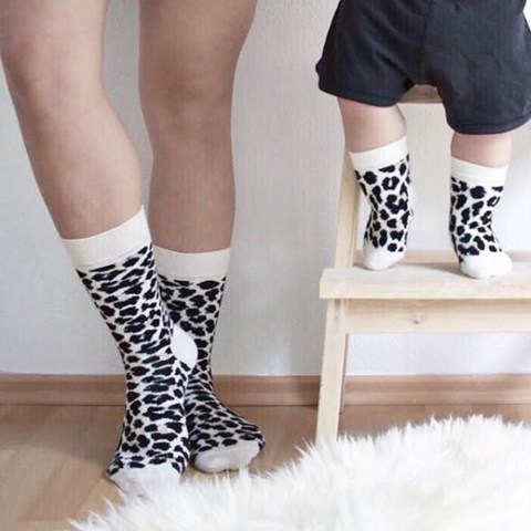Leopard pattern family matching socks