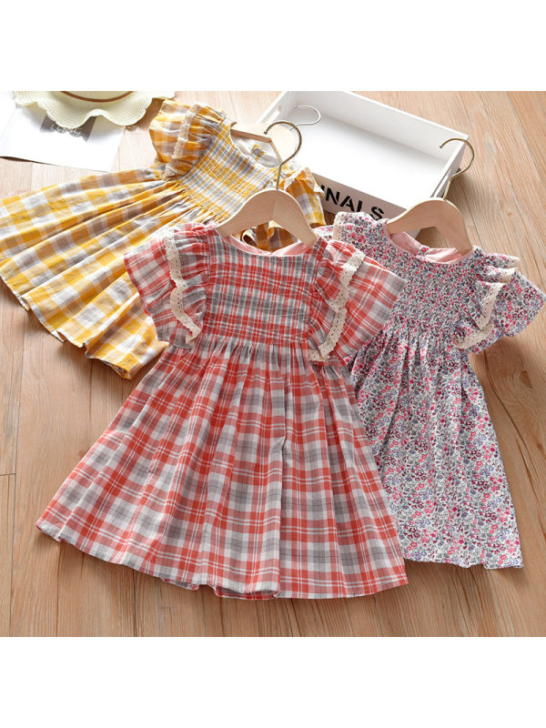 【18M-7Y】Girls Sweet Short Sleeve Dress