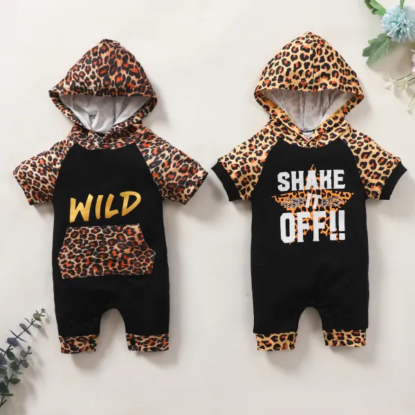 【0M-18M】Cute Letter Print Hooded Romper - Popopiestyle.com 