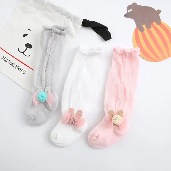 【0M-4Y】Girls Over-knee Socks 3 Pairs - Popopiestyle.com 