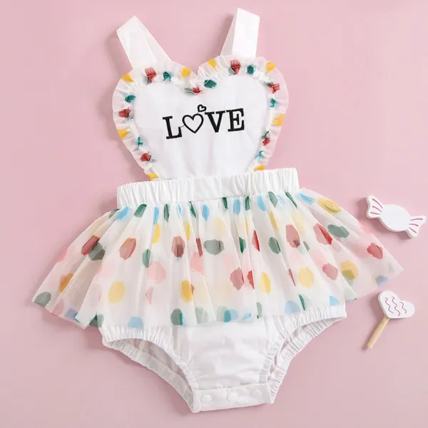 【3M-24M】Cute Colored Polka Dot Romper - Popopiestyle.com 