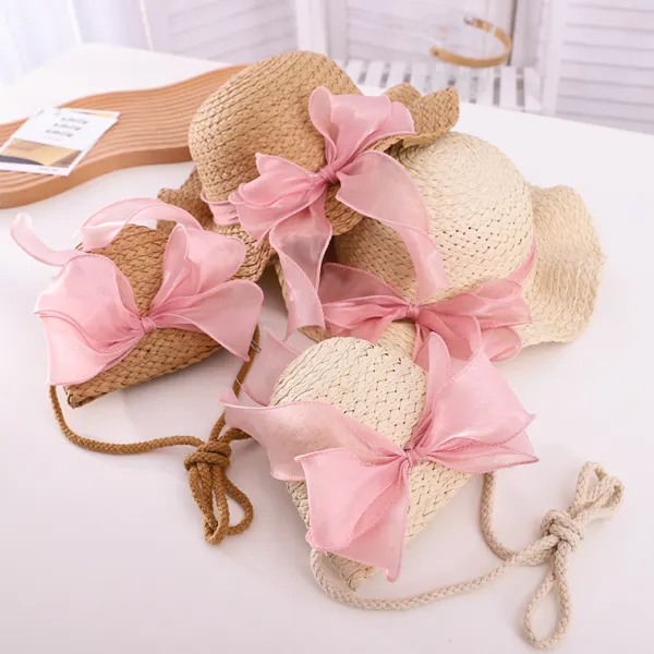 Sweet Pink Bow Hat and Bag Set - Popopiestyle.com 