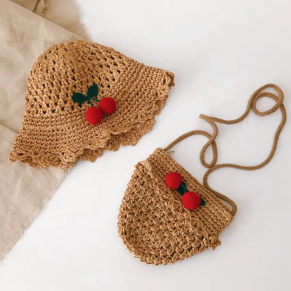 Sweet Cherry Hat and Bag Set - Popopiestyle.com 