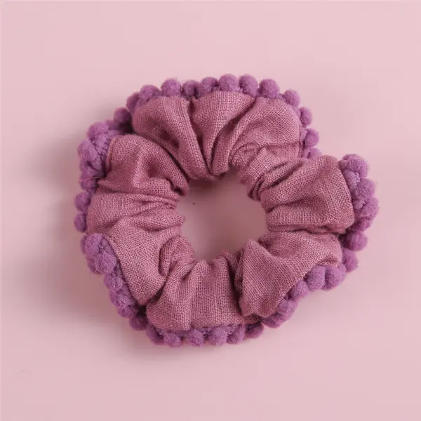 Handmade fabric hairy ball children's head circle - Lukalula.com 