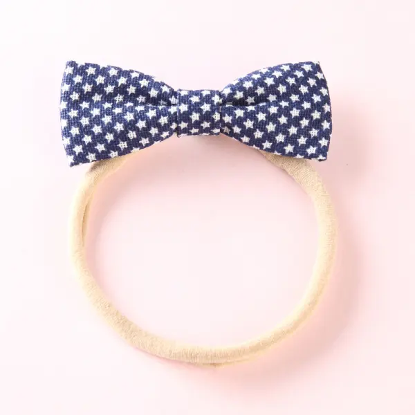 Five-pointed Star Cotton And Linen Fabric Bow Hair Rope - Lukalula.com 