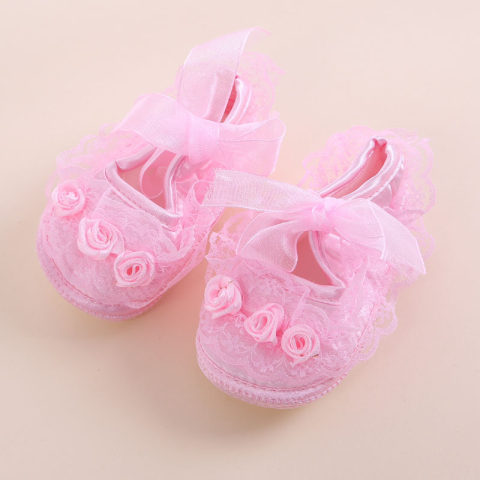 Baby Cute Flower Princess Christening Shoes