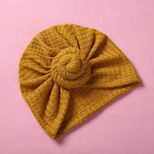 Baby Snail Waffle Knitted Stretch Indian Hat - Popopiearab.com 