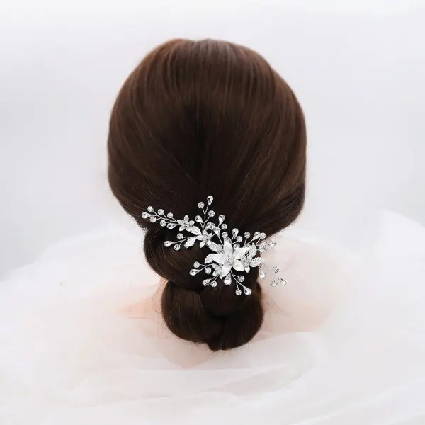 Headdress Flower Side Clip Bridal Wedding Hairpin Jewelry - Lukalula.com 