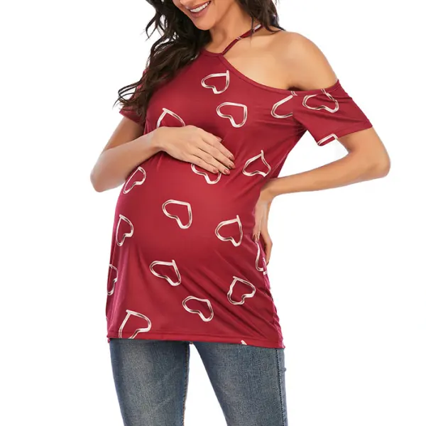 Maternity Love Printed Plus Size T-Shirt - Lukalula.com 
