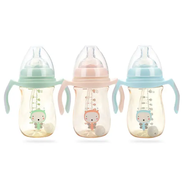 Baby Wide Mouth Handle PPSU 210ml Anti-fall Feeding Bottle - Lukalula.com 