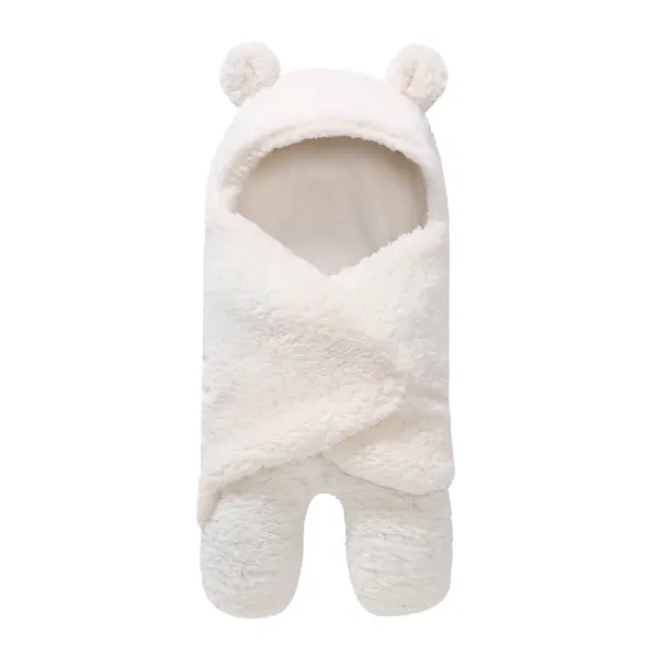 Baby Blanket Swaddle Wrap Cotton Plush Hooded Sleeping Bag - Lukalula.com 