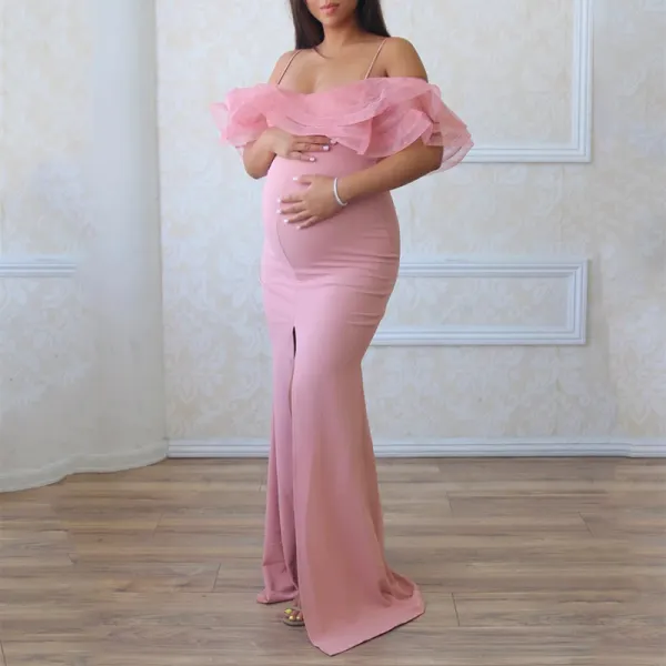 Shop Discounted Maternity Fashion Solid Color Dress Online on Lukalula.com. 
