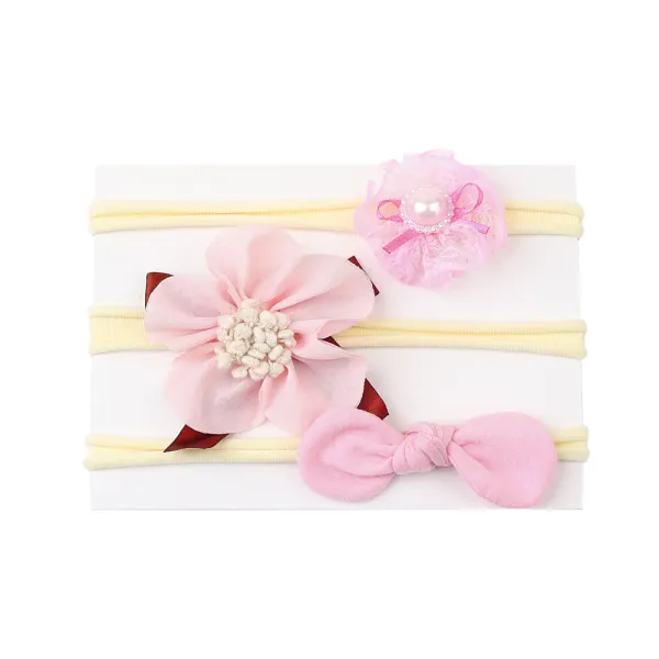 3-piece Baby Bow Flower Headband - Lukalula.com 