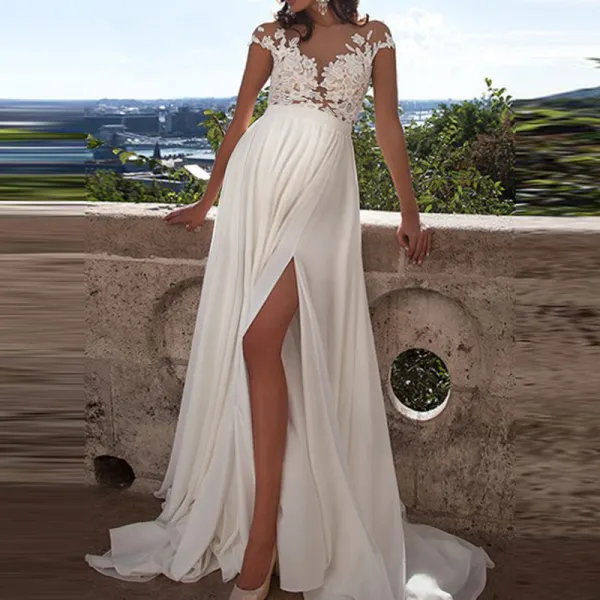 Maternity Sexy Lace Split Photoshoot Gowns Only CA$74.09 - Lukalula.com 