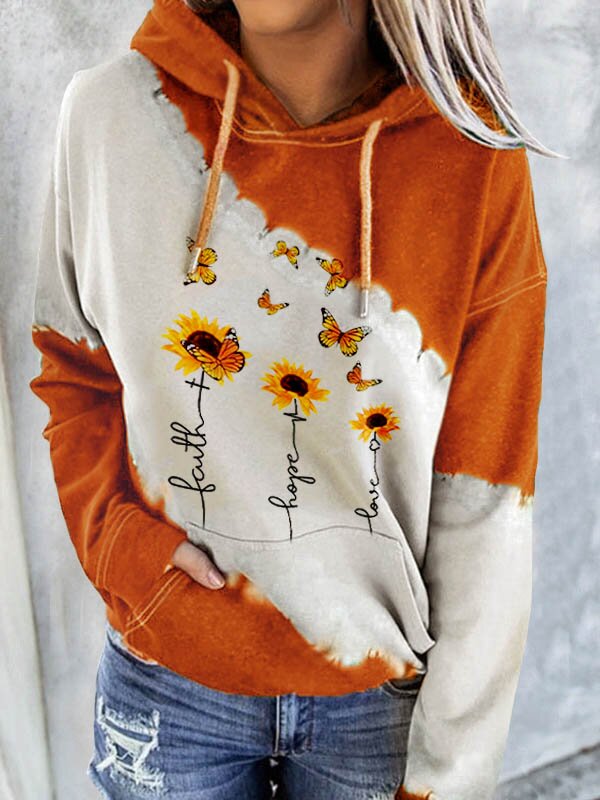 modern casual printed color long sleeve sweatshirt