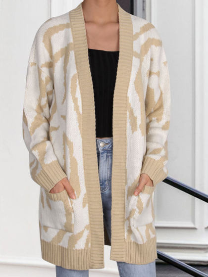 Casual Loose Jacquard Sweater Cardigan