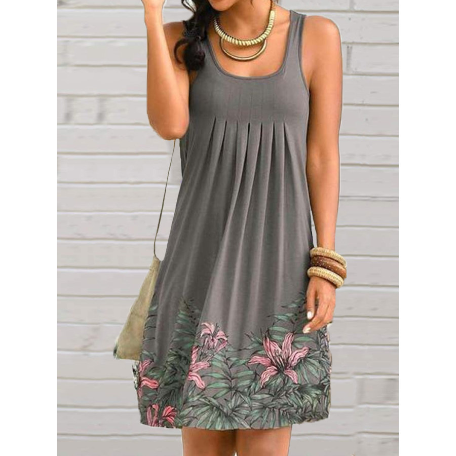 

Casual Loose Print Sleeveless Dress