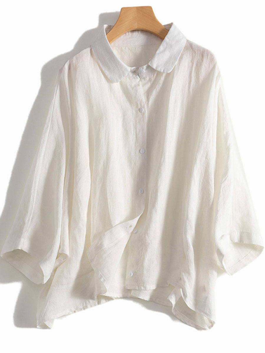Casual Loose Solid Color Long Sleeve