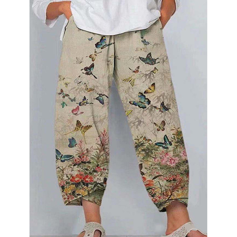 

Vintage Butterfly Print Track Pants