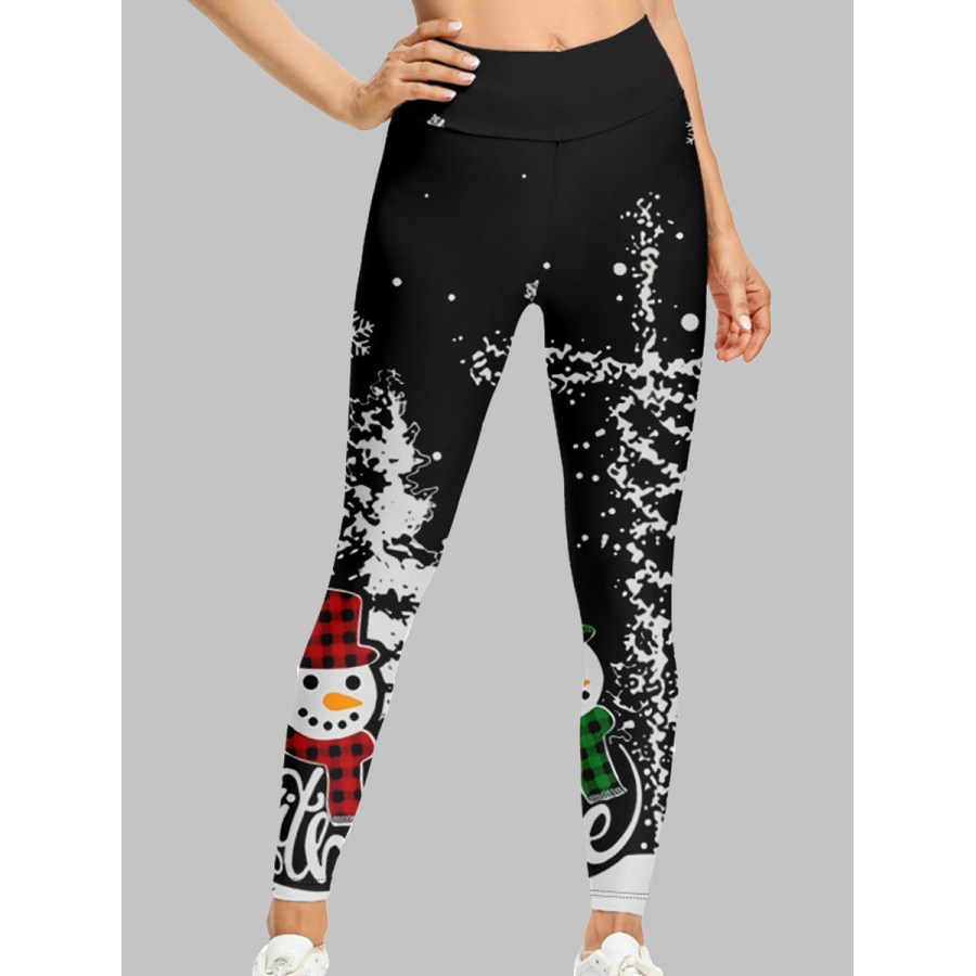 

Leggings Imprimés De Noël Décontractés