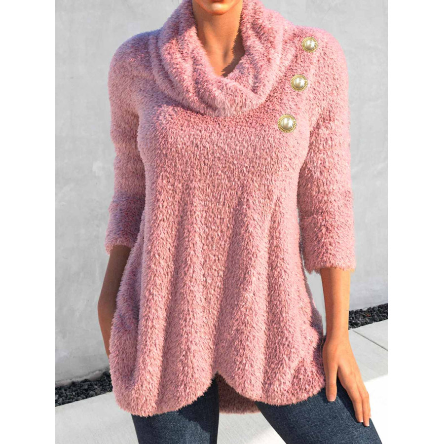 

Casual Solid Color Plush Warmth Long Sleeve Sweatshirt