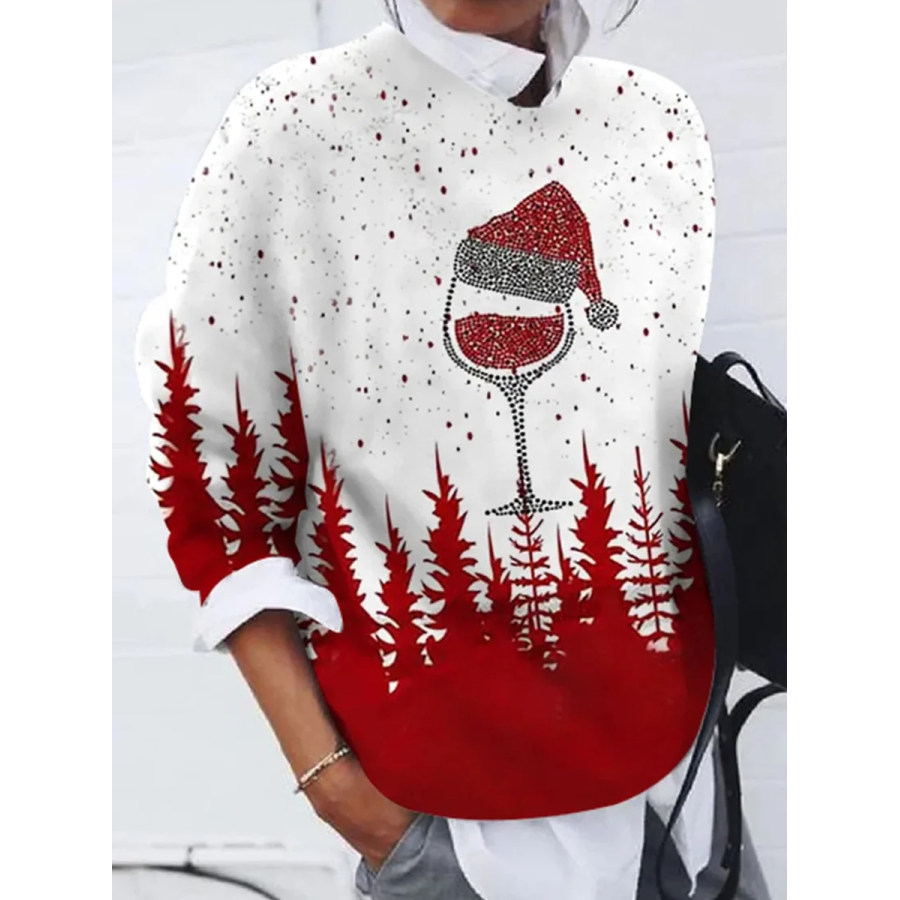 

Casual Print Crew Neck Long Sleeve Sweatshirt