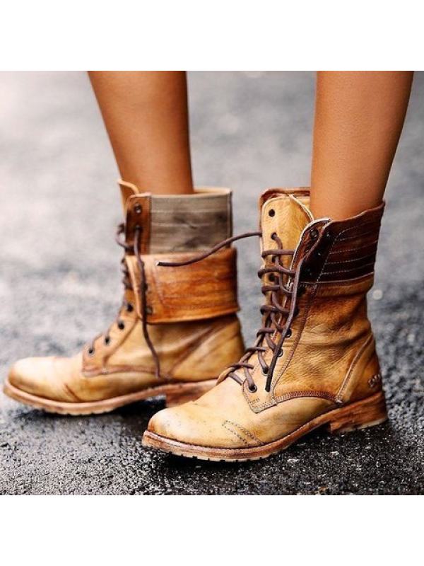 fashion rivet low square heel chivalry boots