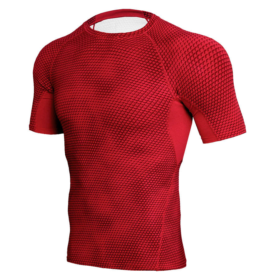 

Men's leisure fitness sports quick-drying round neck tight T-shirt TT236