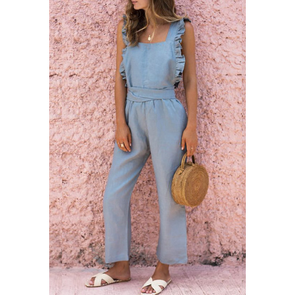 backless linen jumpsuit