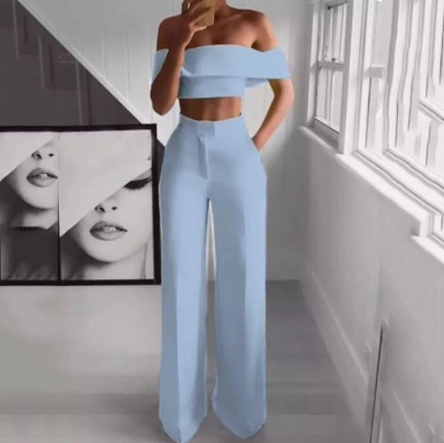 women's commuting asymmetry sleeve pure colour jumpsuit