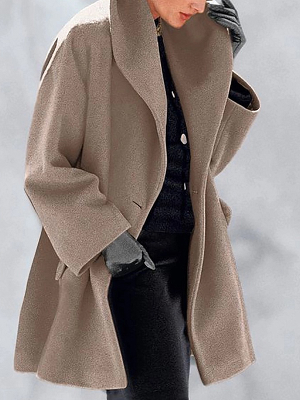 New Warm Fashion Multi-Color Shawl Collar Coat