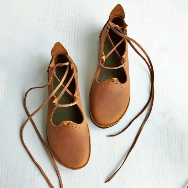 Round toe Mary Jane Flat singles - Leanarea.chimpone.com 
