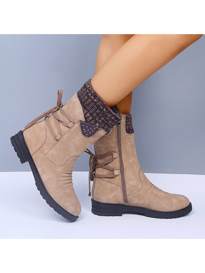 Women's comfortable flat boots