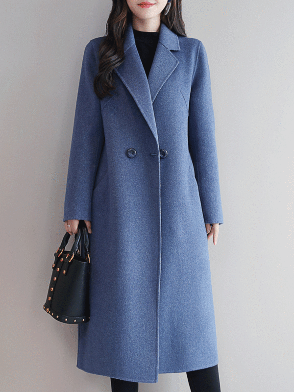 長いセクション秋と冬の韓国のファッション新しいウールのコートの女性 - Funluc.com 