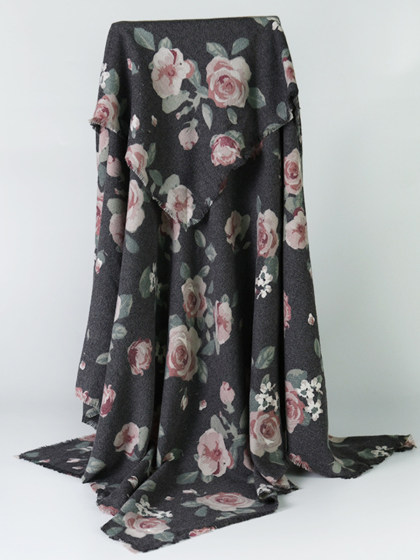 Autumn And Winter Rose Print Square Scarf