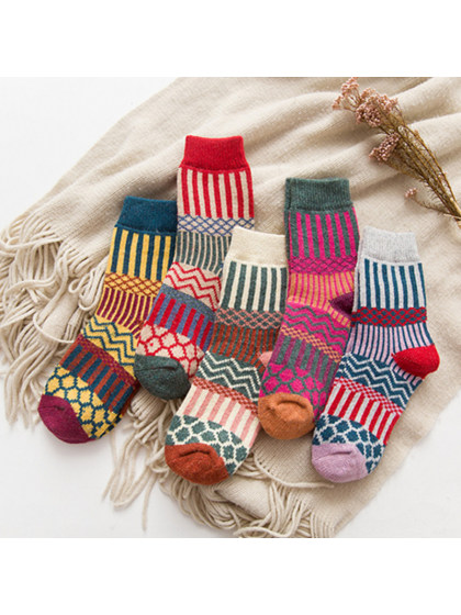 Ethnic Style Thick Warm Cashmere Socks