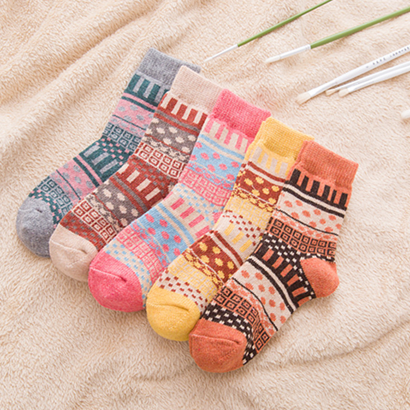 Ethnic Style Thick Warm Cashmere Socks