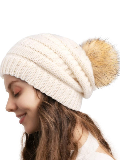Fall/Winter Knit Ball Knit Hat