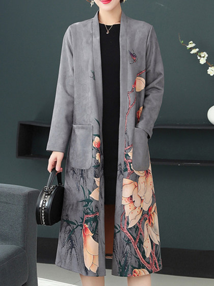 Fall/Winter All-match Print Cardigan