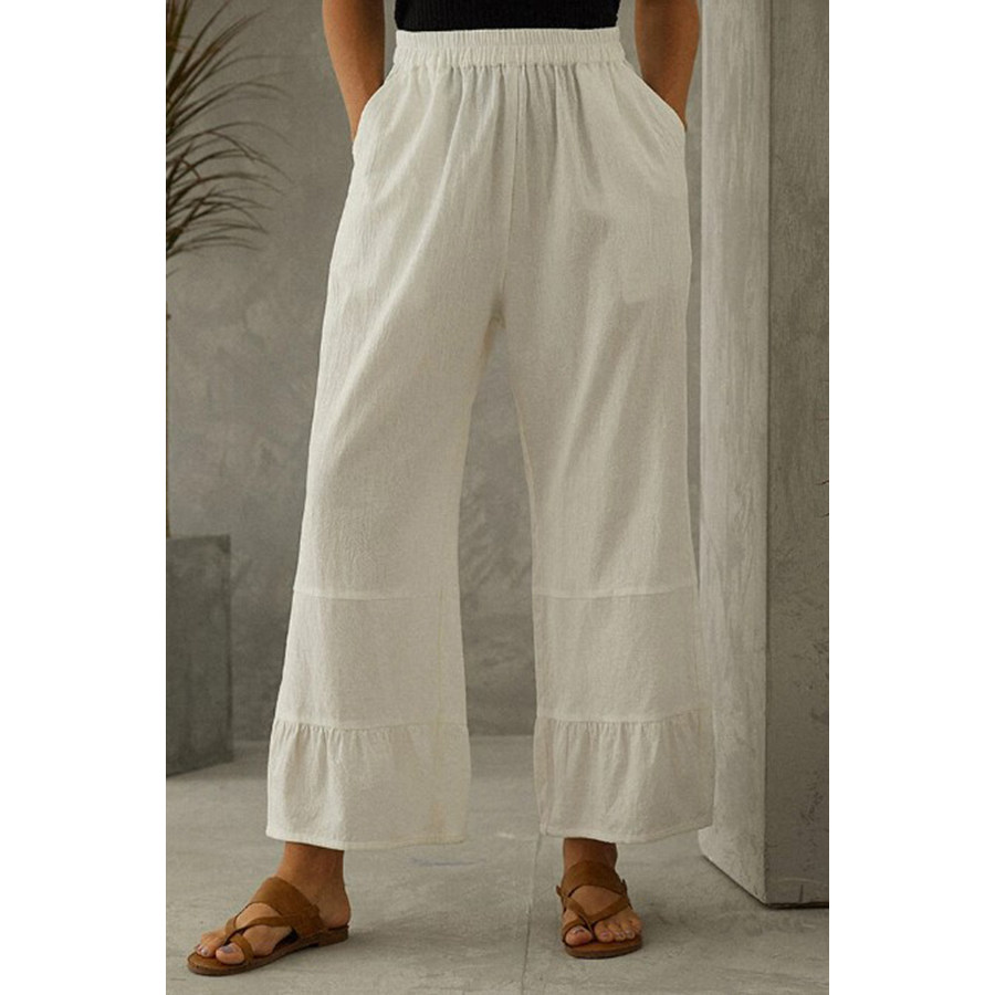 

Solid Color Loose Casual Pants