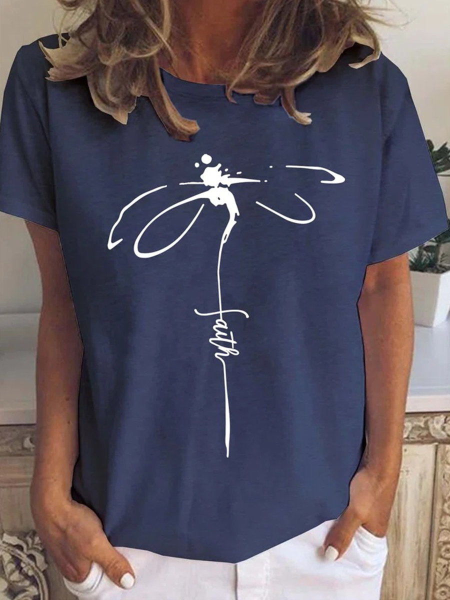 Summer Casual Printed Short Sleeve T Shirt