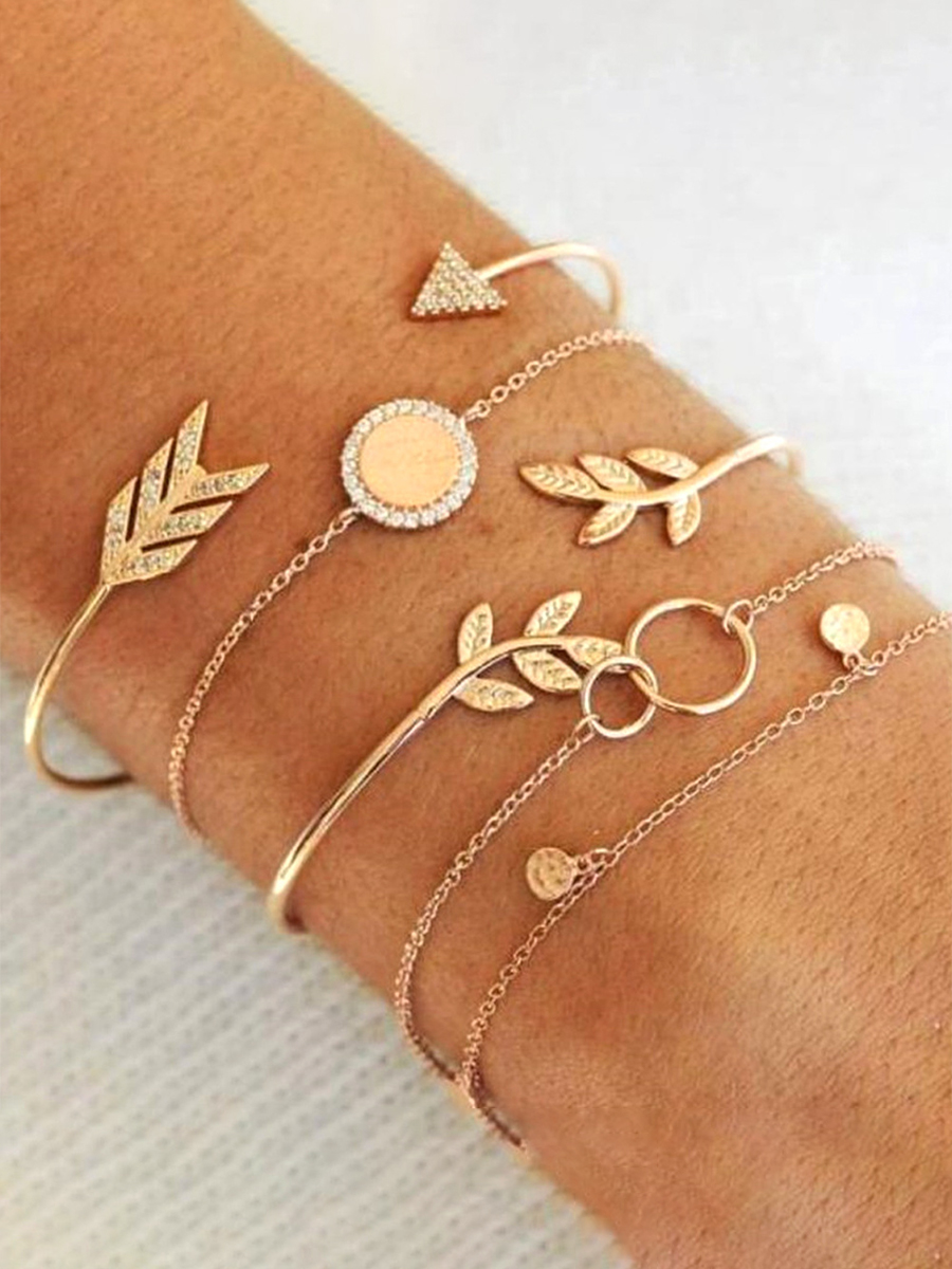 Arrow Leaf Five Piece Bracelets