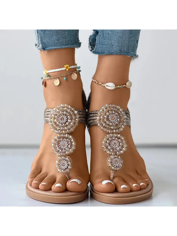Summer Boho Flat Sandals - Viewbena.com 