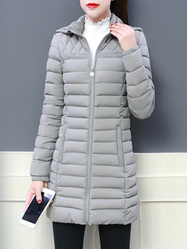 Hooded Plain Coat - prestarrs.com