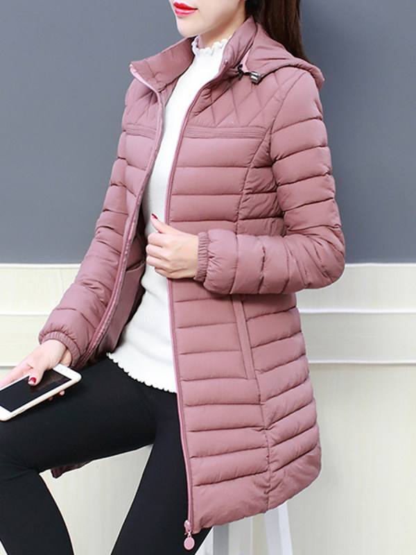 Hooded Plain Coat - prestarrs.com