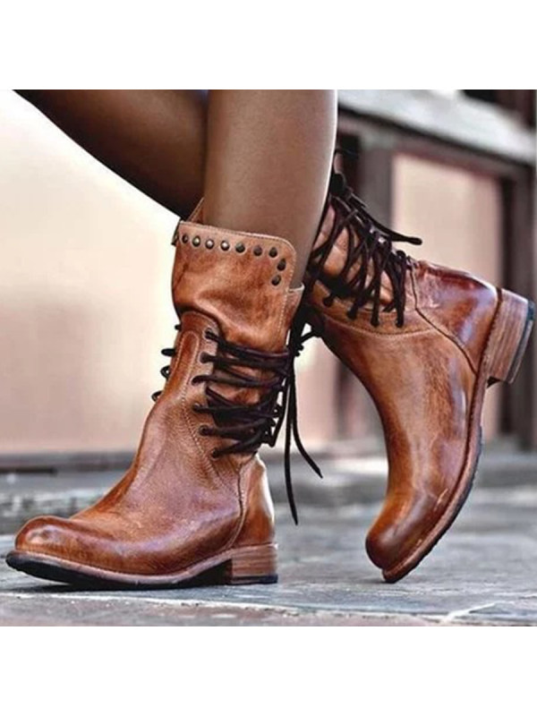 plain flat round toe outdoor ankle ankle boots