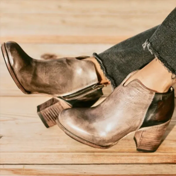 Plain Round Toe Casual Outdoor Boots - Ondaygirl.com 